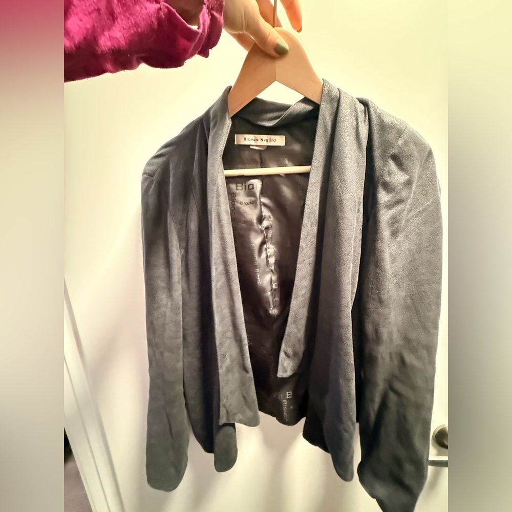 Gray Open Front Jacket - image 1